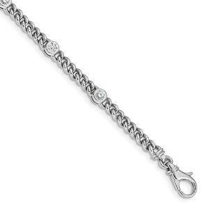 Kazi Luxury 14k White Gold Fancy Diamond Bracelet Mounting